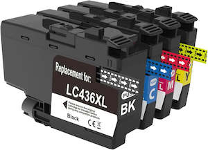 Brother: LC436XL Brother Ink Cartridges for Printers: MFC-J4440DW , MFC-J4540DW , MFC-J5955DW , MFC-J5955DW , MFC-J4340DWXL , MFC-J4540DWXL , MFC-J6555DWXL Full Set