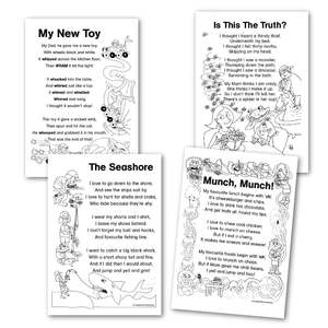 Smart Phonics Books: Digraph Poems Black Line