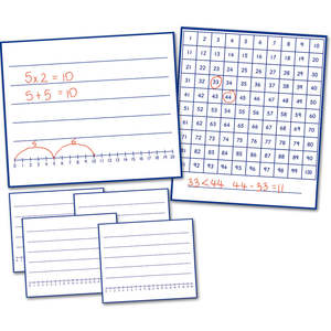 Write and Wipe Boards to 100 (6pk)