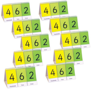 Number And Place Value: Ones to Hundreds Flip Stand x 10