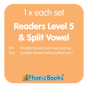 Dandelion Readers Split Vowel, Prefixes & Suffixes Bundle