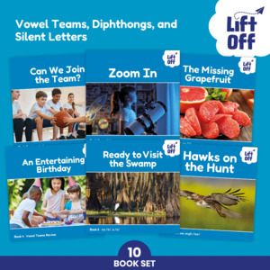 Vowel Phonemes: Lift Off Readers - Vowel Teams, Diphthongs, and Silent Letters