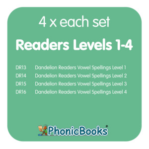 Decodable Books: Dandelion Readers Levels 1-4 School Bundle