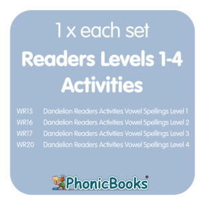 Decodable Books: Dandelion Readers Activities Levels 1-4 Bundle