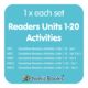 Dandelion Readers Activities Units 1-20 Bundle