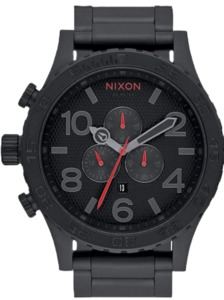 Nixon: Nixon 51-30 Chrono Black Red Men's Watch A083-2298