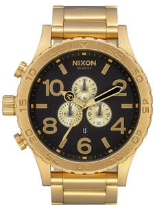 Nixon: Nixon 51-30 Chrono Gold & Black Men's Watch A083-510