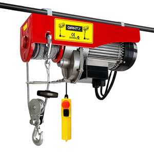 Outdoor Camping: Giantz Electric Hoist Winch 300/600KG Cable 18M Rope Tool Remote Chain Lifting