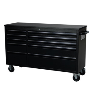 Kiwi Grab: 55 inch Black 10 Drawer Work Bench tool chest Tool Box Chest Cabinet