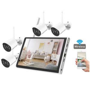 Kiwi Grab: 10.1 Inch Screen Wireless Security camera system CCTV NVR surveillance