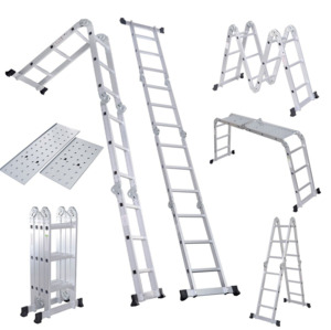 Multi Purpose Ladder 3.6M with two platforms folding ladder