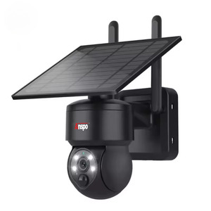 Anspo 4G SIM SOLAR security camera wireless free batteries and 64GB card Black