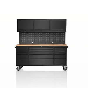 72 Inch 18 Drawers black Tool Chest workbench