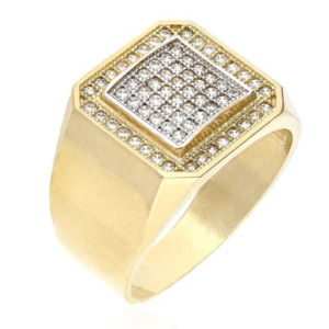 Big Daddy: Big Daddy Grandiose Iced Gold Ring