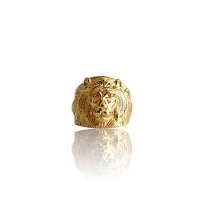 Big Daddy: Big Daddy Regal Lion's Head Gold Ring
