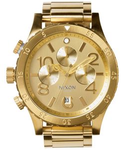 Nixon: Nixon 48-20 Chrono Gold Tone Dial Men's Watch A486-502