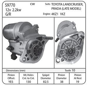 Products: Starter Motor suitable for Hilux KUN26 1KDFTV 28100-0L031TT A/M - SmartParts