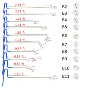 10pcs Paintless Dent Repair Tools Rods Hooks