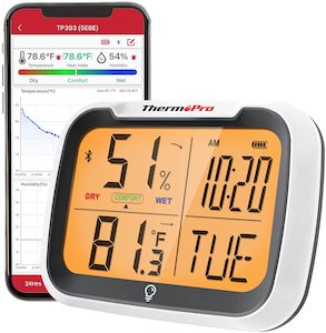 Home Living: ThermoPro TP393 Wireless Hygrometer Indoor Thermometer For Home