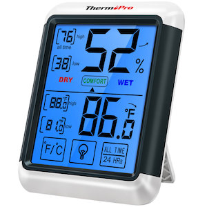 Home Living: Thermopro TP55 Digital Indoor Thermometer with Touch screen Hygrometer