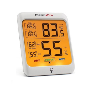 Home Living: ThermoPro TP53 Wireless ThermoPro Humidity & Temperature Monitor with Touchscreen Backlight