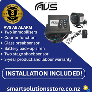 AVS Car Alarm With Installation AVS A5 AS/NZS STANDARDS CERTIFIED ALARM/IMMOBILISER