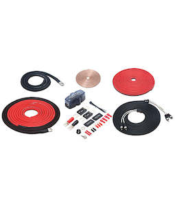 Car Amplifiers: Recoil PCK4 4 AWG 2-CH Amplifier Installation Kits Oxygen free copper strands