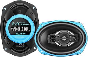 RECOIL RCX694 Echo Series 6X9-Inch 4-Way Coaxial Car Audio Speaker System (Pair)
