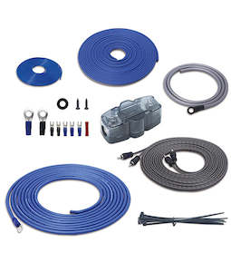 Car Speakers: Recoil RCK4 True 4AWG Gauge 2-Channel Complete Amplifier Wiring Kits with OFC RCA Cable