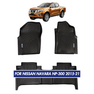 Nordvik Heavy Duty Floor Liners Kit For Nissan Navara D23 NP300 4 Doors 2015-current