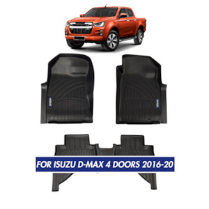 Nordvik Heavy Duty Floor Liners Kit For Isuzu D-Max 4 Doors 2012-2020