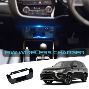 Car: Wireless Charger For Mitsubishi Outlander 2013-2018 15W Fast Charging For Mobile Phone