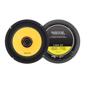 Car Speakers: Recoil LX65-4P 6.5-Inch High-Power Midrange PRO Speaker 250W RMS