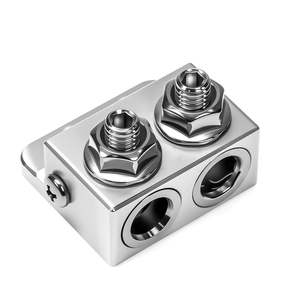 Car Speakers: Recoil AGT6 6-Way Aluminium Ground Distribution Block for Car Audio