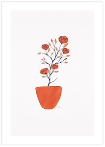 Minimalist Art: Potted Camellias