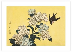 Hydrangea and Swallow