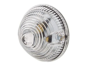 Hella Front Marker Light Clear Round - Black Underframe