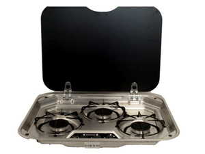Gas Fittings Hardware: Suburban 3 Burner Gas Hob Cooktop w/ Lighter & Glass Lid