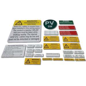 Bos Components: Solar PV Label Kit Deluxe