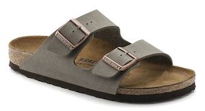 Birkenstock Shoes: BIRKENSTOCK ARIZONA BIRKIBUC (REGULAR) STONE