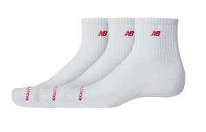 Mens: NEW BALANCE PATCH LOGO ANKLE SOCKS 3 PACK
