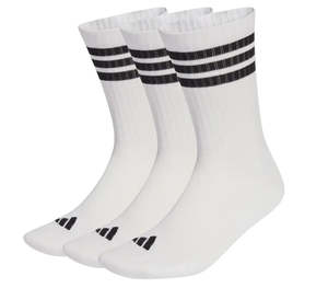 ADIDAS 3 STRIPES CUHSIONED CREW SOCKS 3 PACK