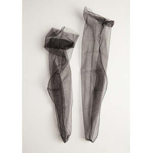 Simone Wild: Superfine Tulle Socks | Black/Black