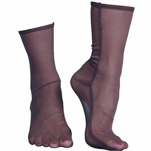 Socks: Net Ankle Socks | Raisin