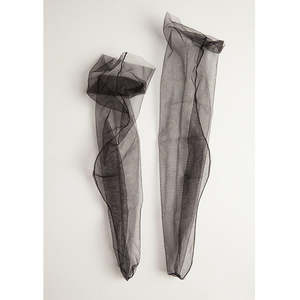 Superfine Tulle Socks | Black/Black