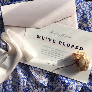 Sage Elopement Card