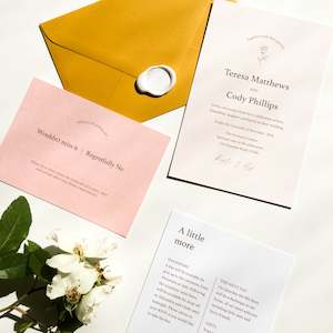 Rosalie Invitation + Details Card Package
