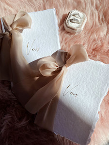 On The Day: *Limited Edition* Gold Foiled Vow Book Set - Blush