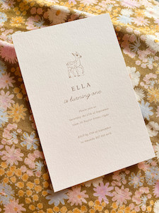 Fawn Birthday Invitations