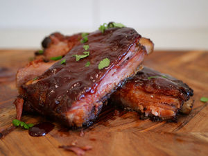 Products: Meaty St Louis Cut Pork Ribs (1kg) Smokeland BBQ Low & Slow with Fire & Smoke
